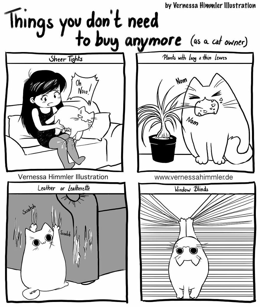 Illustrator Shares Her Daily Life With Two Cats In Fun Comic