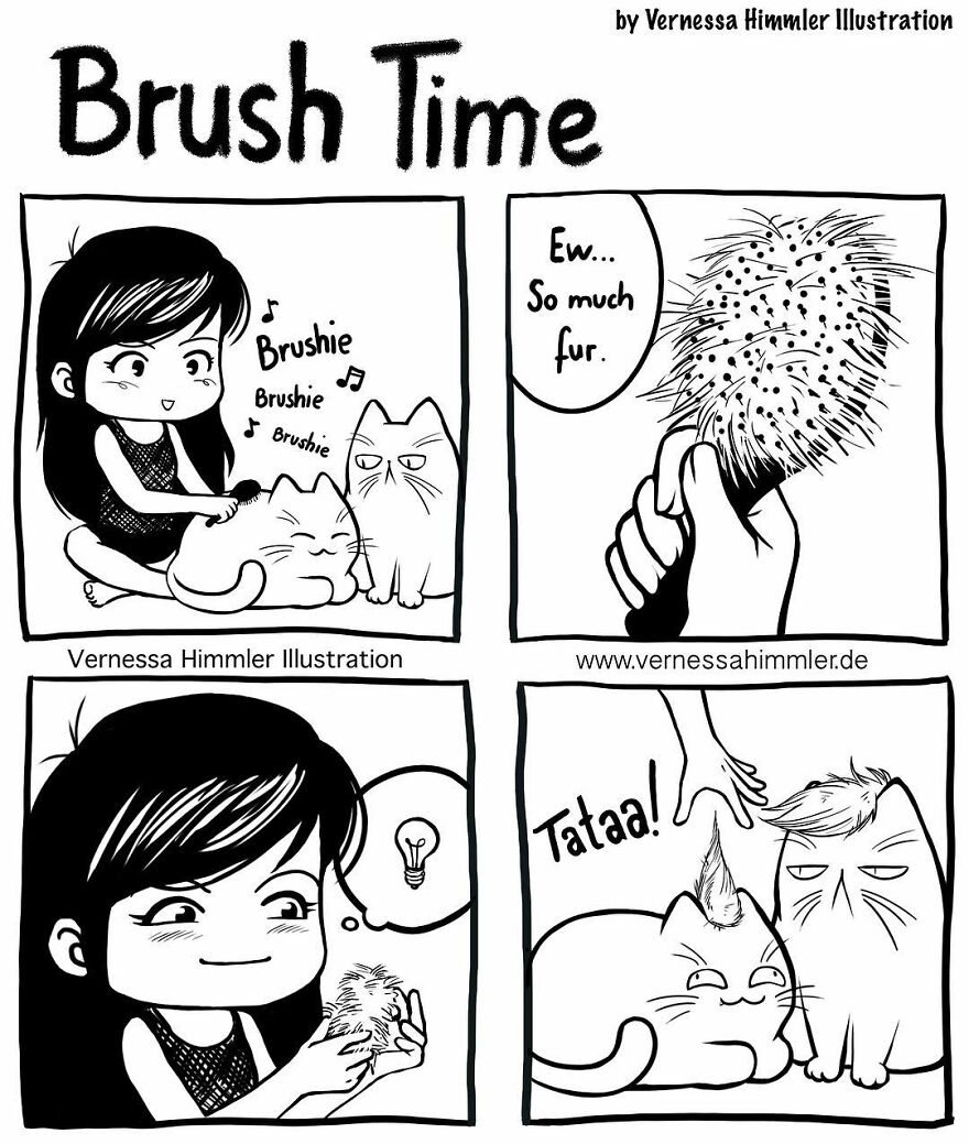 Illustrator Shares Her Daily Life With Two Cats In Fun Comic