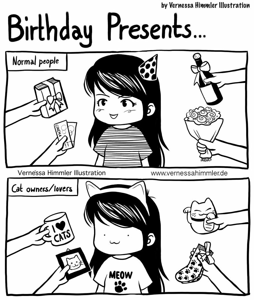 Illustrator Shares Her Daily Life With Two Cats In Fun Comic