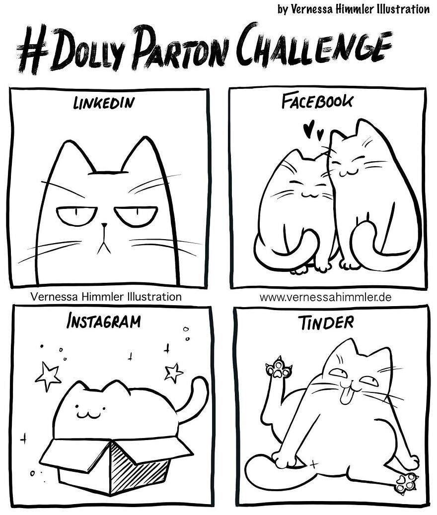 Illustrator Shares Her Daily Life With Two Cats In Fun Comic