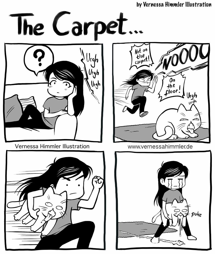 Illustrator Shares Her Daily Life With Two Cats In Fun Comic