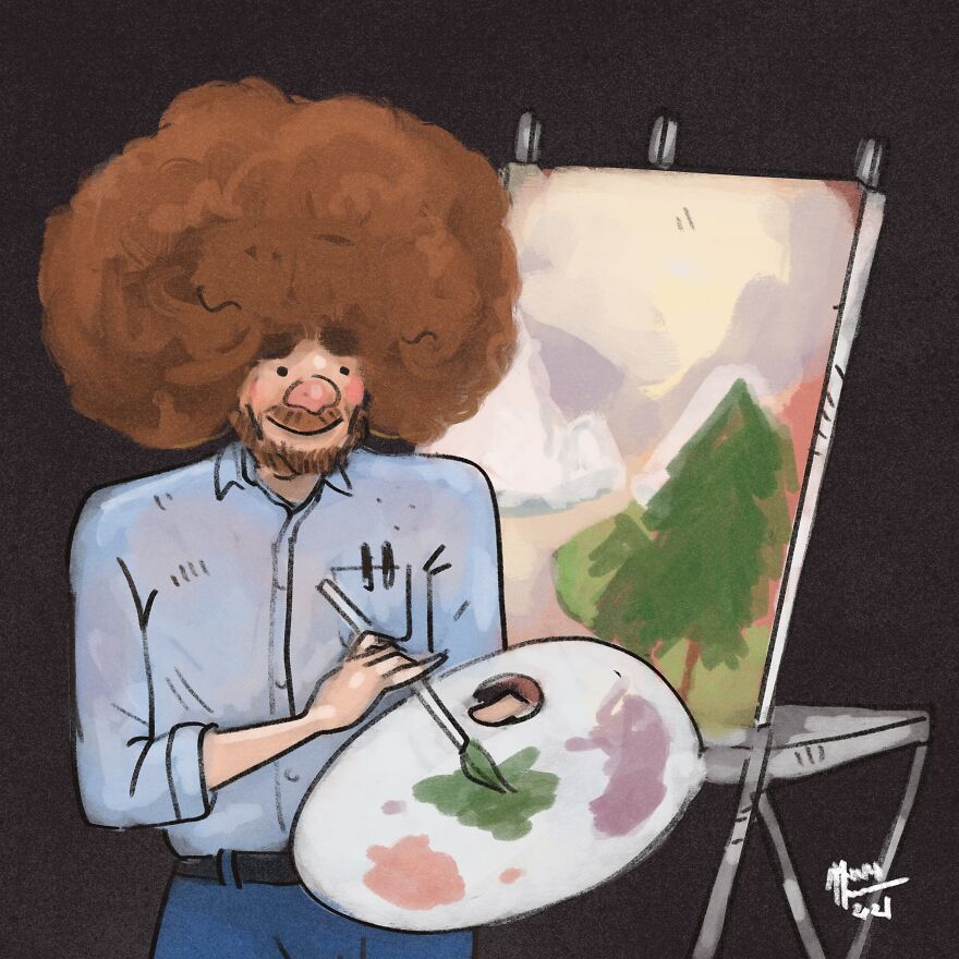 A Male Artist (Bob Ross)