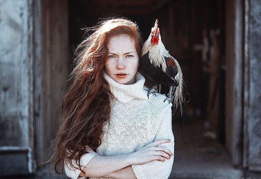 Portraits Of My Real Life Merida Aka Xenia & Tom, The Bear