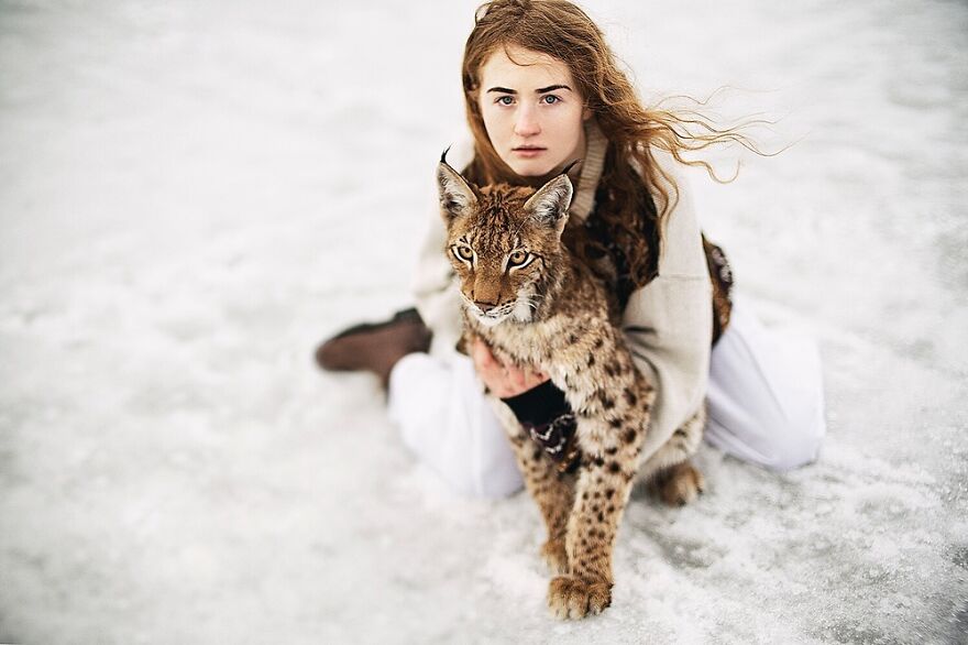 Portraits Of My Real Life Merida Aka Xenia & Tom, The Bear