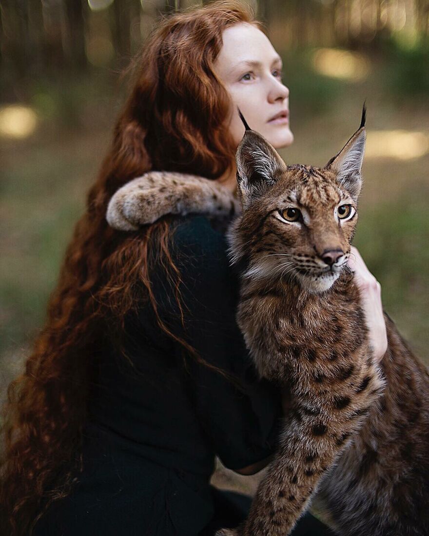 Portraits Of My Real Life Merida Aka Xenia & Tom, The Bear
