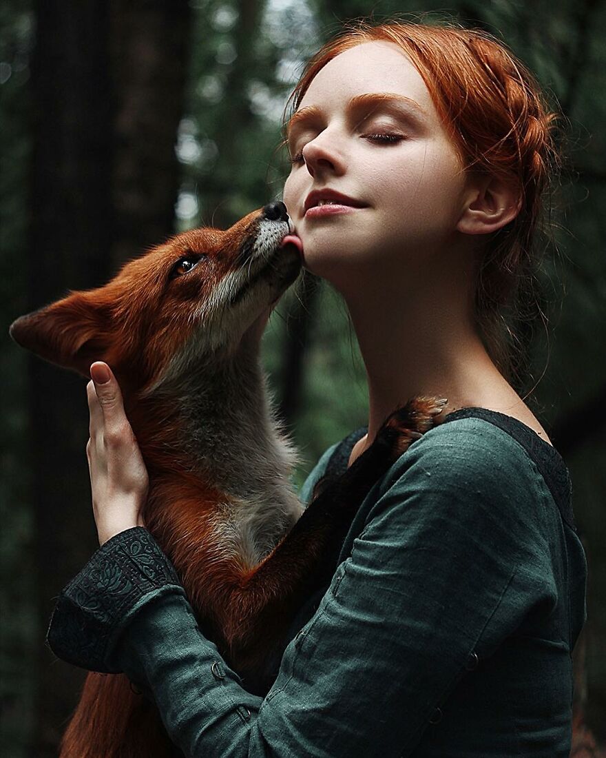 Portraits Of My Real Life Merida Aka Xenia & Tom, The Bear