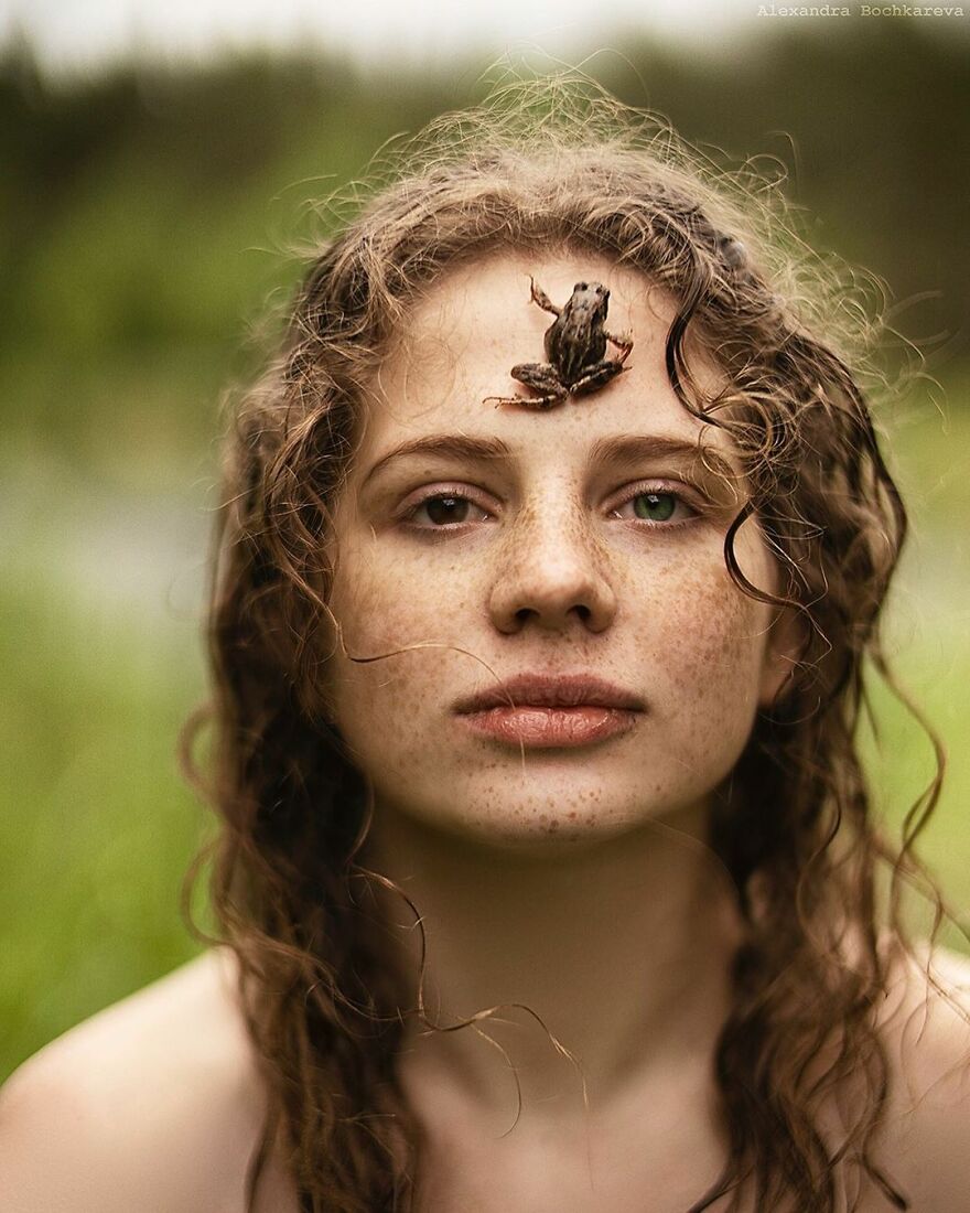 Portraits Of My Real Life Merida Aka Xenia & Tom, The Bear