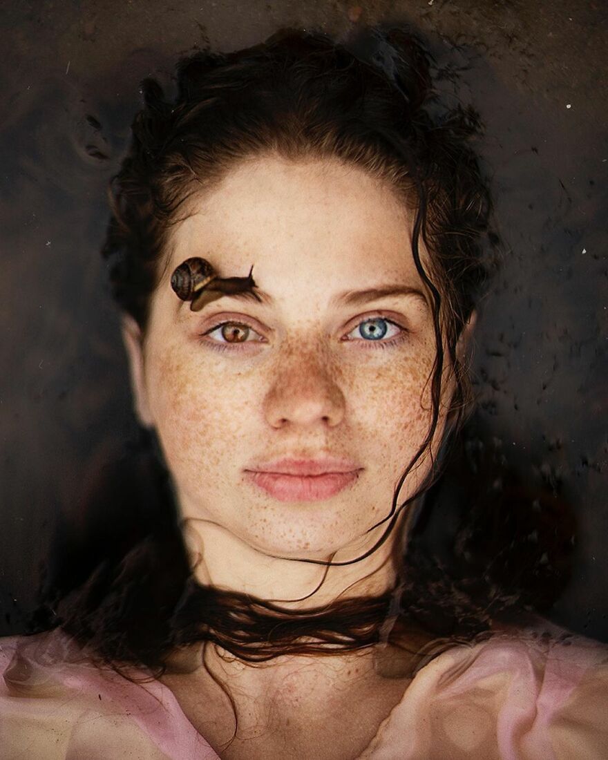 Portraits Of My Real Life Merida Aka Xenia & Tom, The Bear