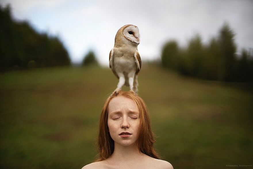 Portraits Of My Real Life Merida Aka Xenia & Tom, The Bear