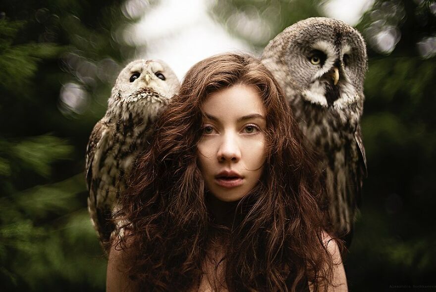 Portraits Of My Real Life Merida Aka Xenia & Tom, The Bear