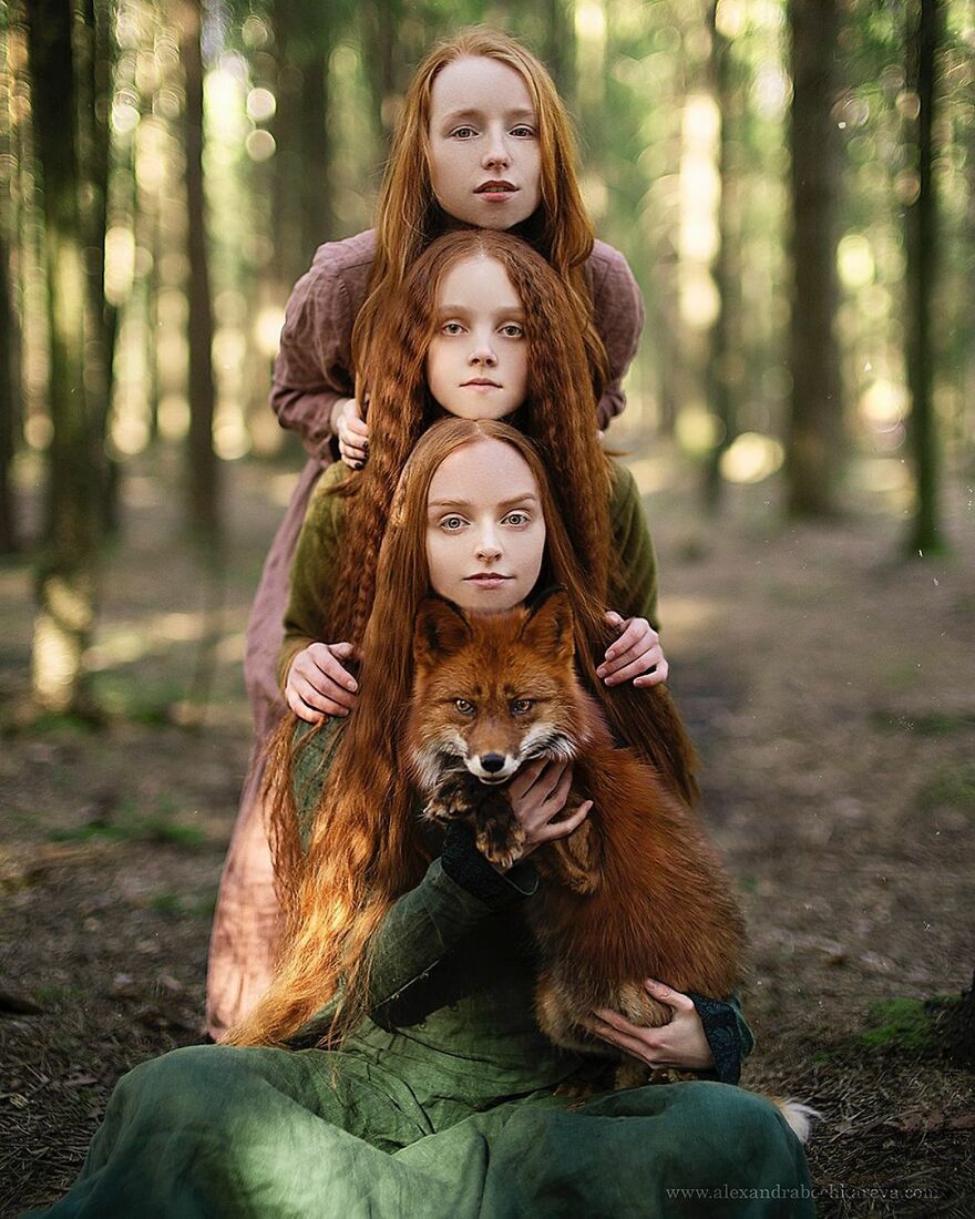 Portraits Of My Real Life Merida Aka Xenia & Tom, The Bear