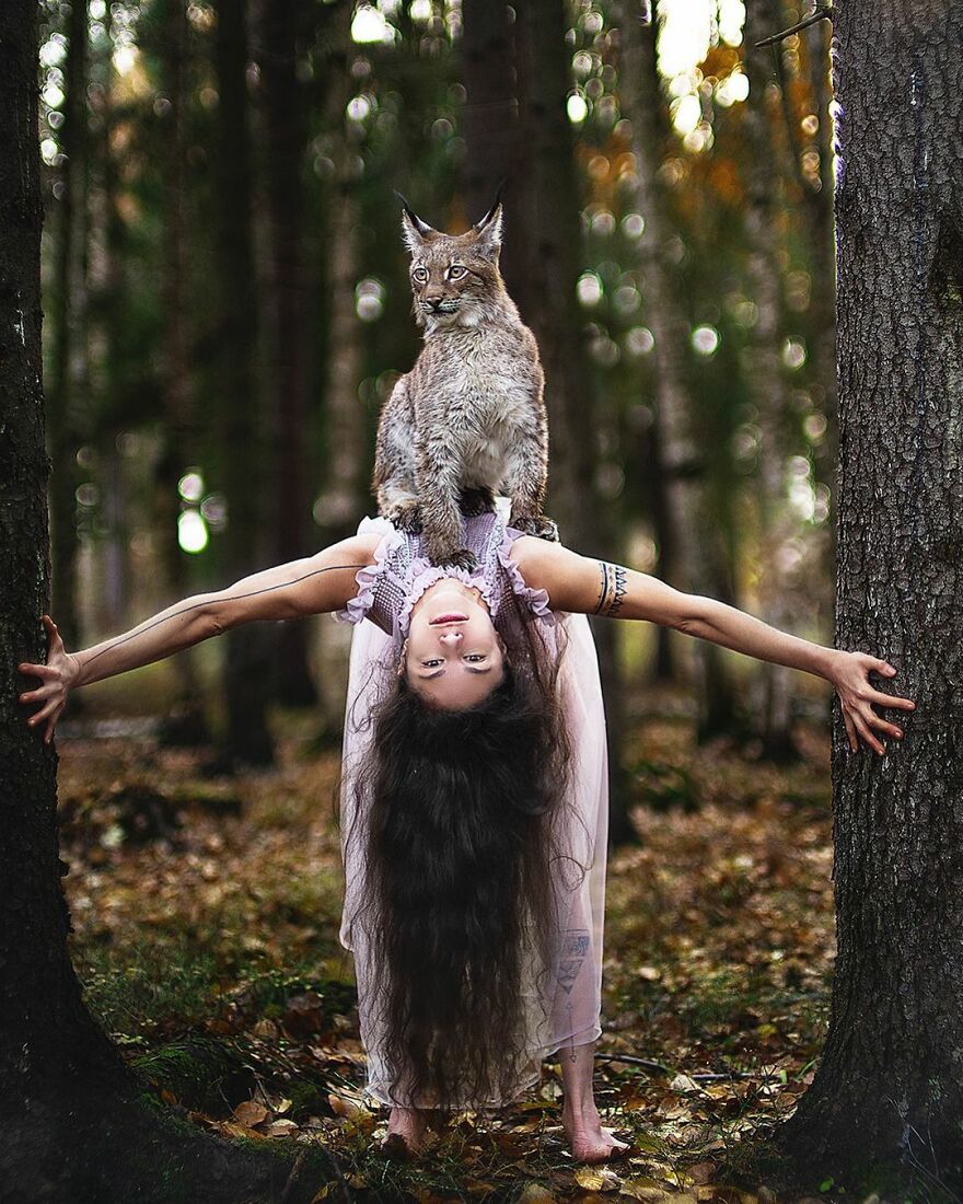 Portraits Of My Real Life Merida Aka Xenia & Tom, The Bear