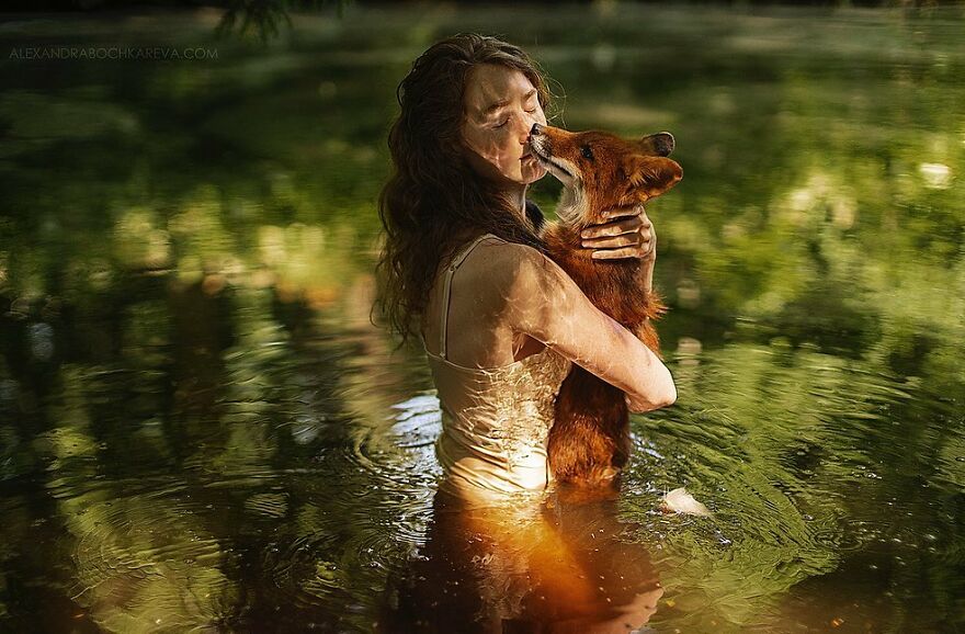 Portraits Of My Real Life Merida Aka Xenia & Tom, The Bear