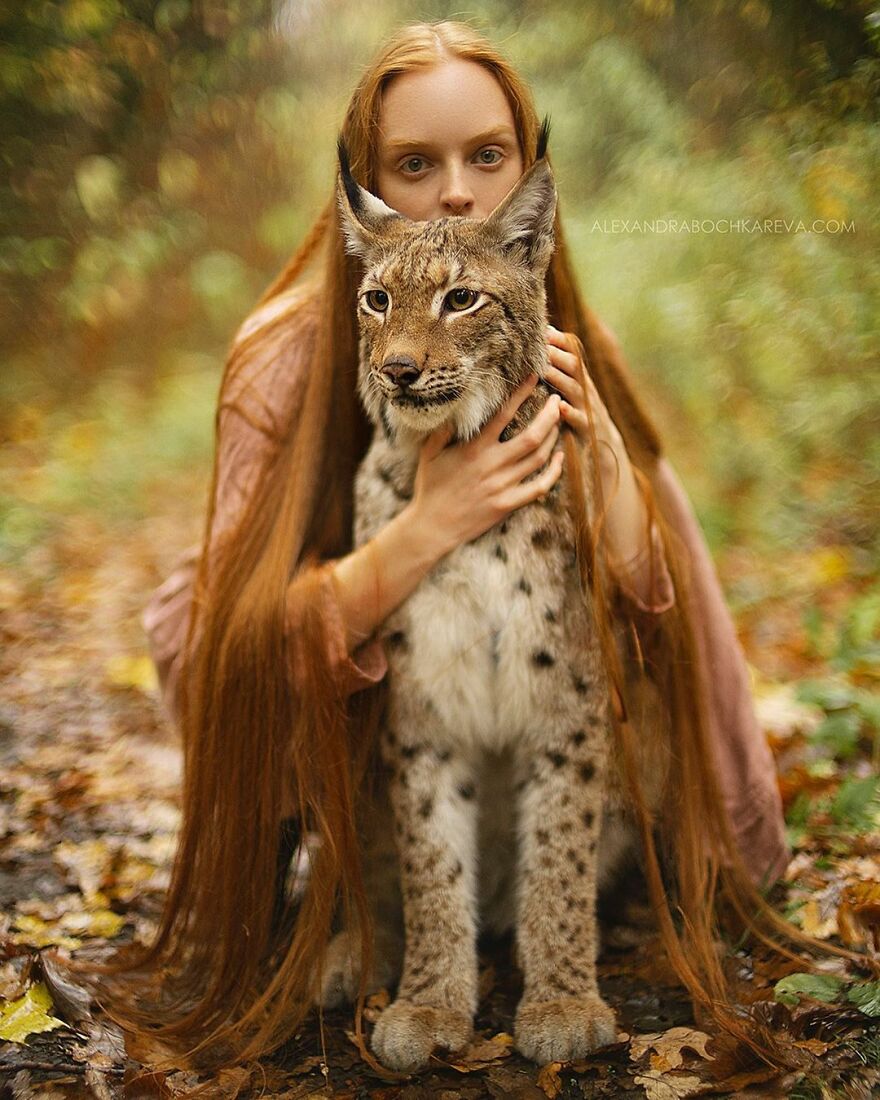 Portraits Of My Real Life Merida Aka Xenia & Tom, The Bear