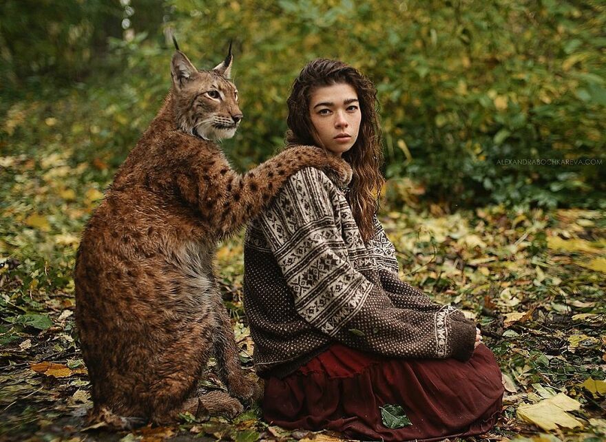 Portraits Of My Real Life Merida Aka Xenia & Tom, The Bear