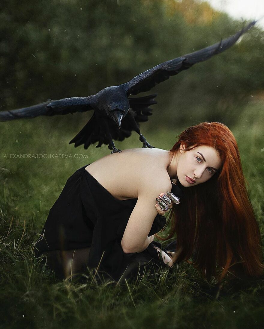 Portraits Of My Real Life Merida Aka Xenia & Tom, The Bear