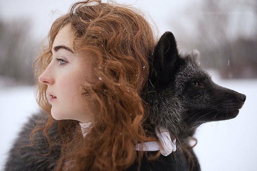 Portraits Of My Real Life Merida Aka Xenia & Tom, The Bear
