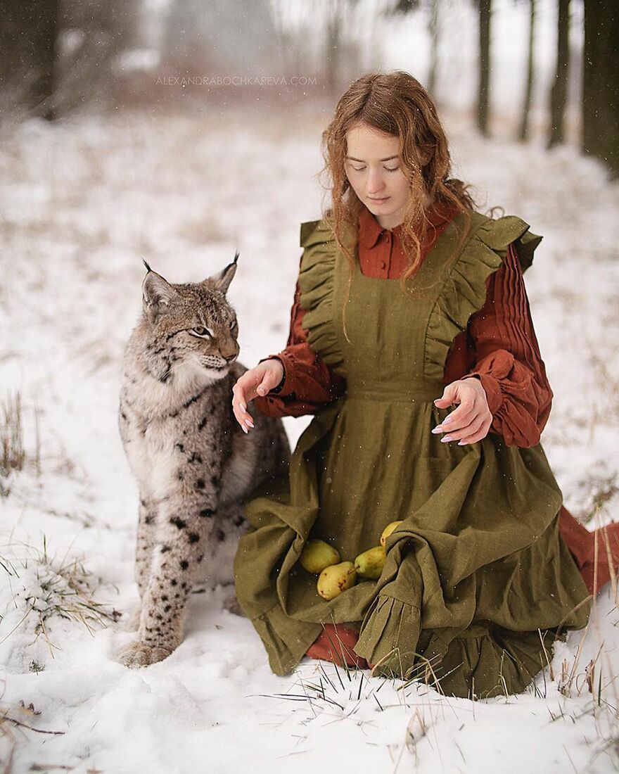 Portraits Of My Real Life Merida Aka Xenia & Tom, The Bear