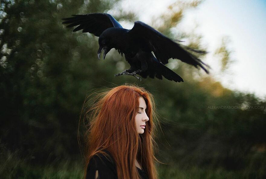 Portraits Of My Real Life Merida Aka Xenia & Tom, The Bear