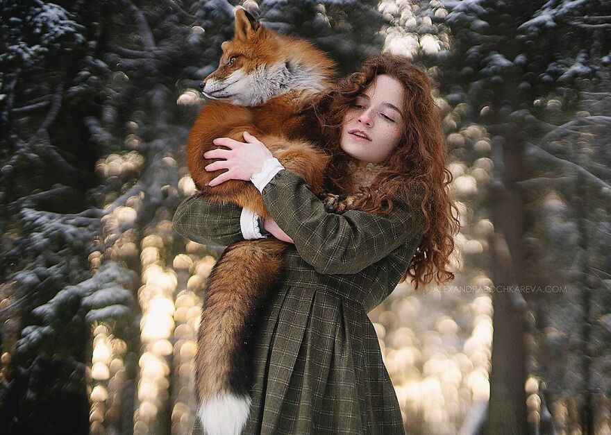 Portraits Of My Real Life Merida Aka Xenia & Tom, The Bear