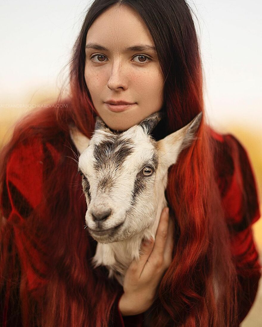 Portraits Of My Real Life Merida Aka Xenia & Tom, The Bear