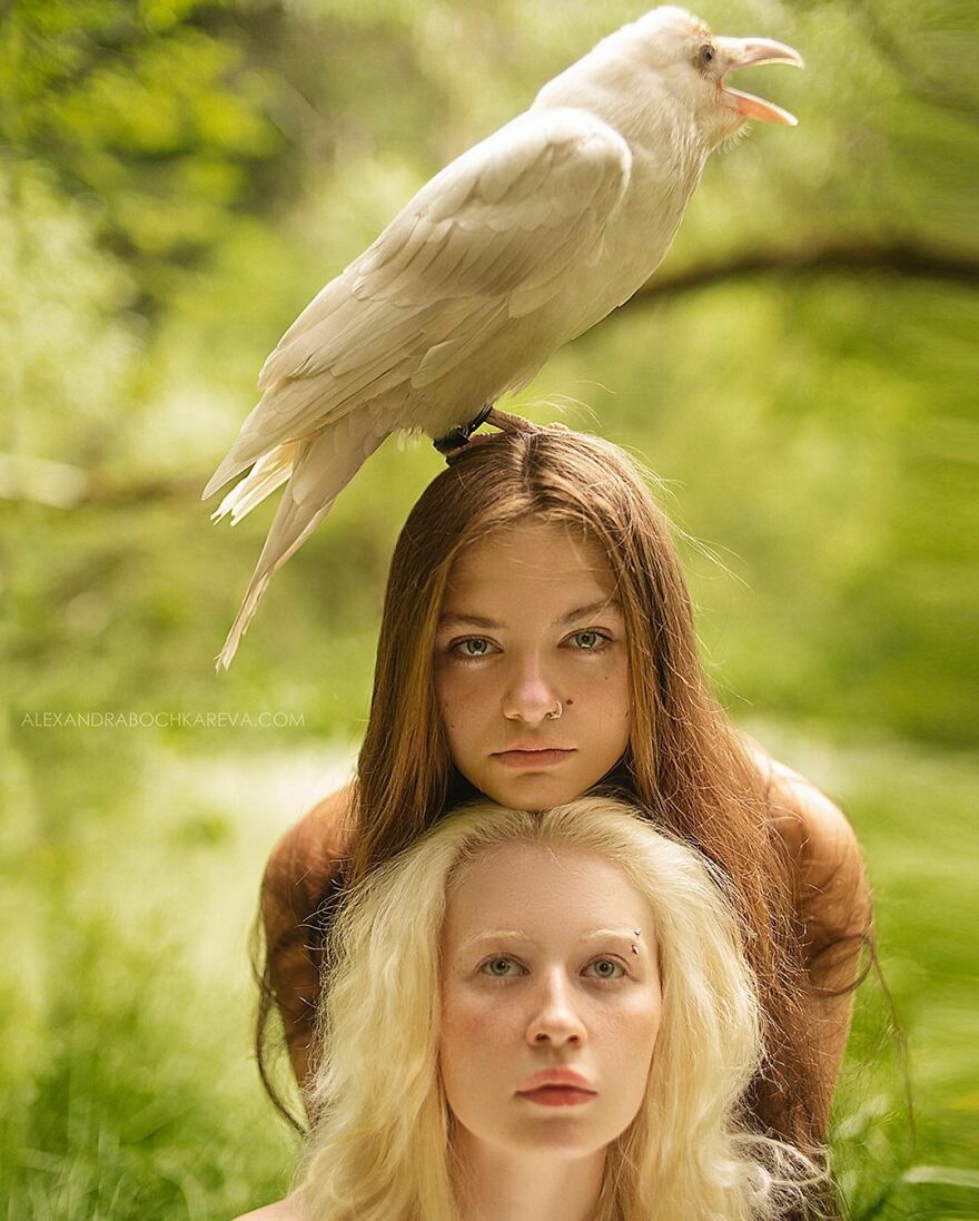 Portraits Of My Real Life Merida Aka Xenia & Tom, The Bear