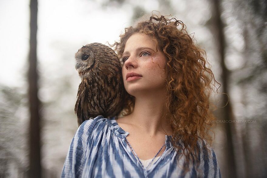 Portraits Of My Real Life Merida Aka Xenia & Tom, The Bear