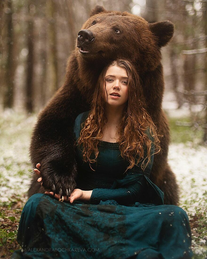 Portraits Of My Real Life Merida Aka Xenia & Tom, The Bear