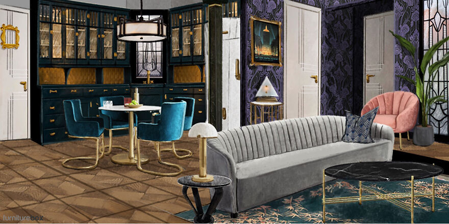 Our Company Redesigned Monica&rsquo;s Apartment From &ldquo;Friends&rdquo; In 7 Interior Styles