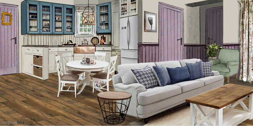 Our Company Redesigned Monica&rsquo;s Apartment From &ldquo;Friends&rdquo; In 7 Interior Styles