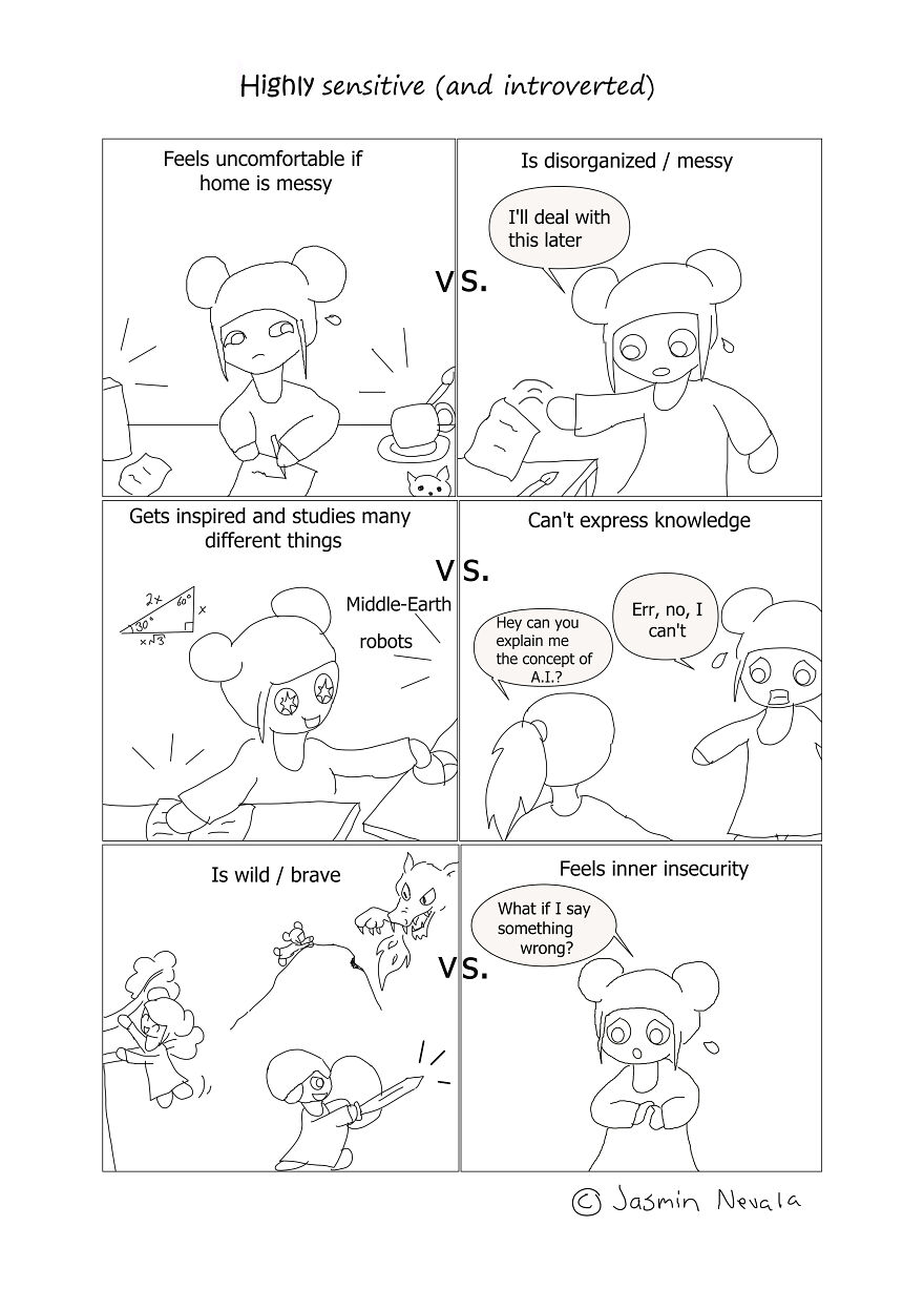 I Created Comics About Being A Highly Sensitive And Introverted Person