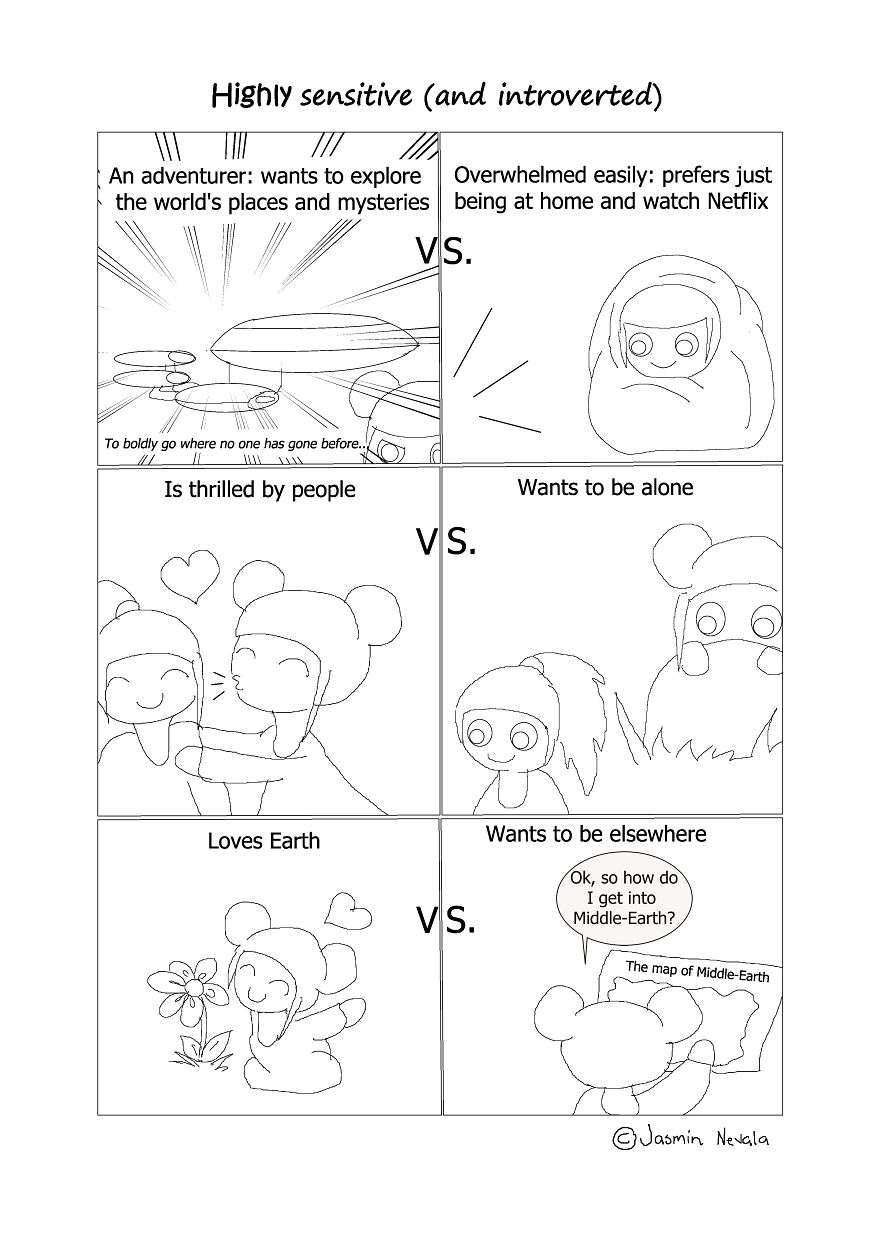 I Created Comics About Being A Highly Sensitive And Introverted Person