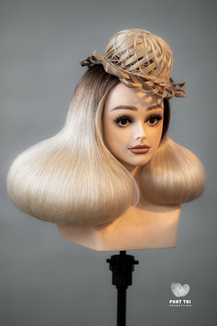 Vietnamese Hairdresser Creates Amazing Designs In The Shape Of Flowers (37 Pics)