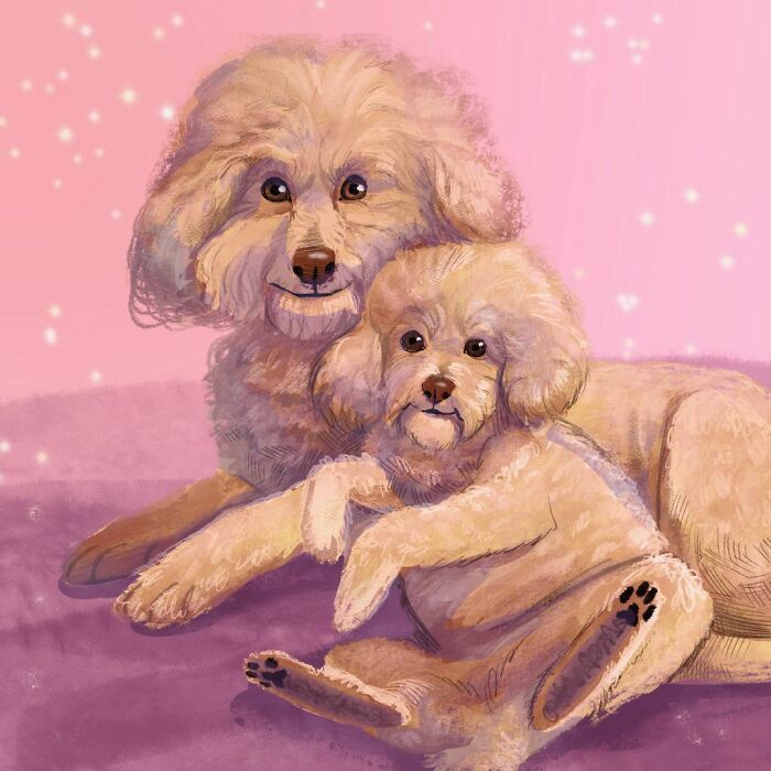 We Drew 7 Adorable Pet Portraits As A Gift For Pet Owners