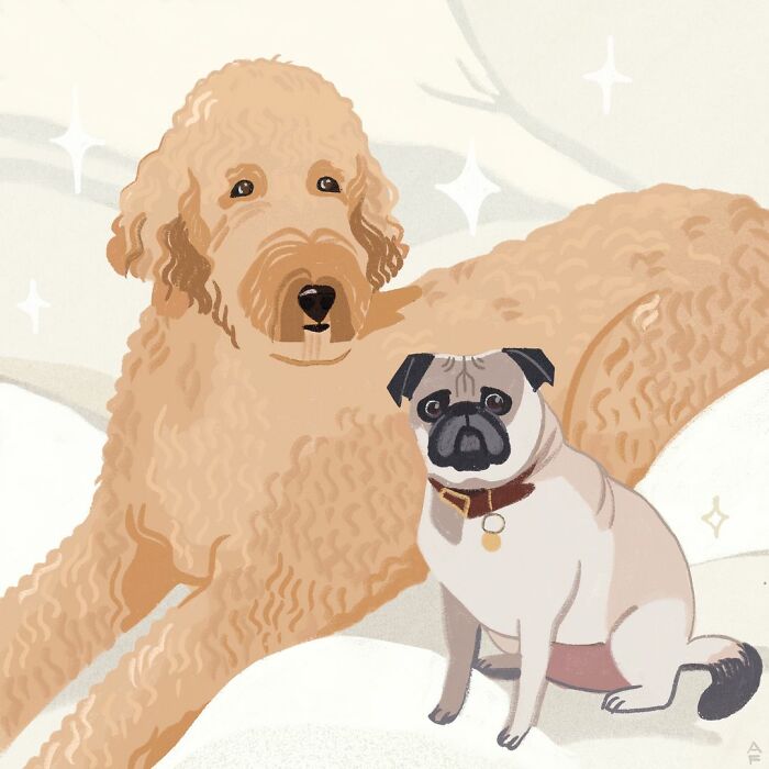 We Drew 7 Adorable Pet Portraits As A Gift For Pet Owners