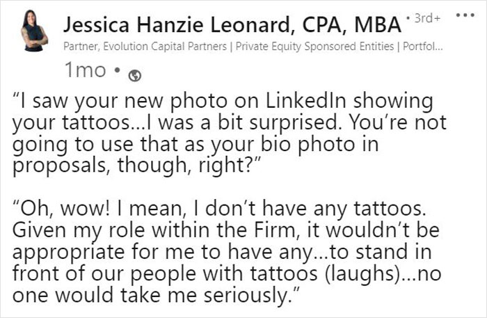 People Are Applauding This Company That Encouraged Their Employee To Show Off Her Tattoos In A Headshot Pic People Are Applauding This Company That Encouraged Their Employee To Show Off Her Tattoos In A Headshot Pic