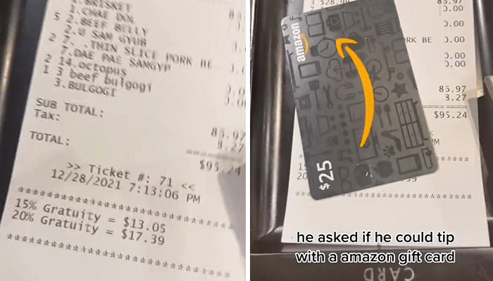 Family Wanted To Tip Their Waiter With A $25 Amazon Gift Card And Started A Massive Debate On If It’s OK Or Not