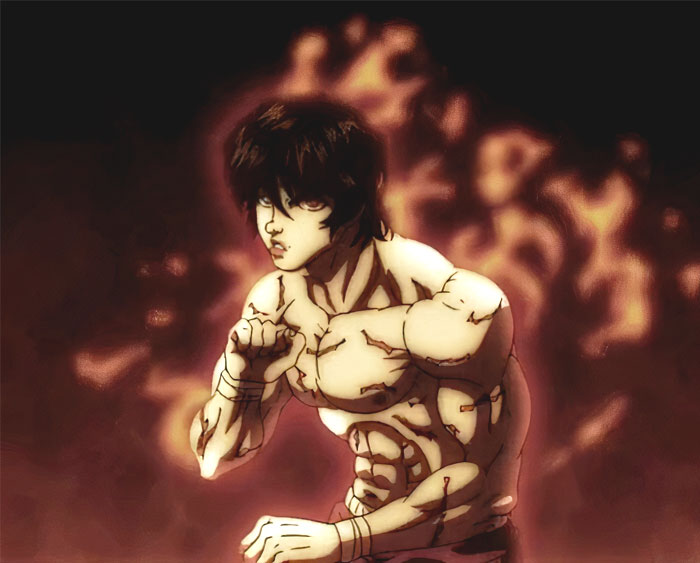 Baki in boxer pose 