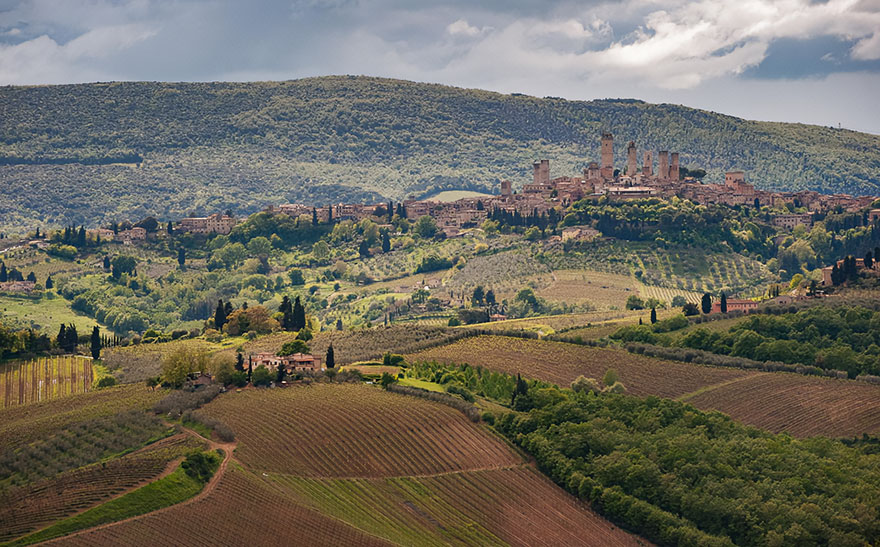 The View Towards San Gimignano In Tuscany From Our Holiday Home's Garden