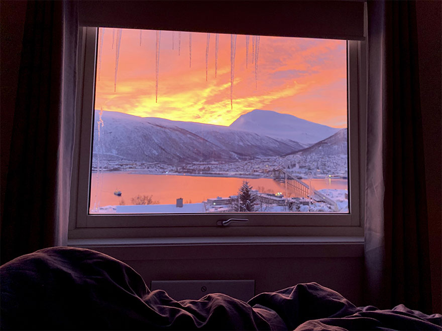 Hello World! View From My Bedroom Window This Morning In Tromsø, Norway