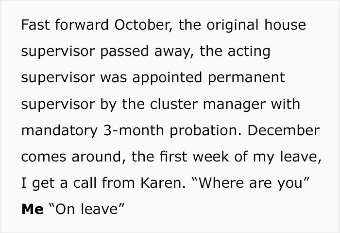 Karen Cancels Employee's Vacation, Gets To Kiss Her Promotion Goodbye Karen Cancels Employee's Vacation, Gets To Kiss Her Promotion Goodbye