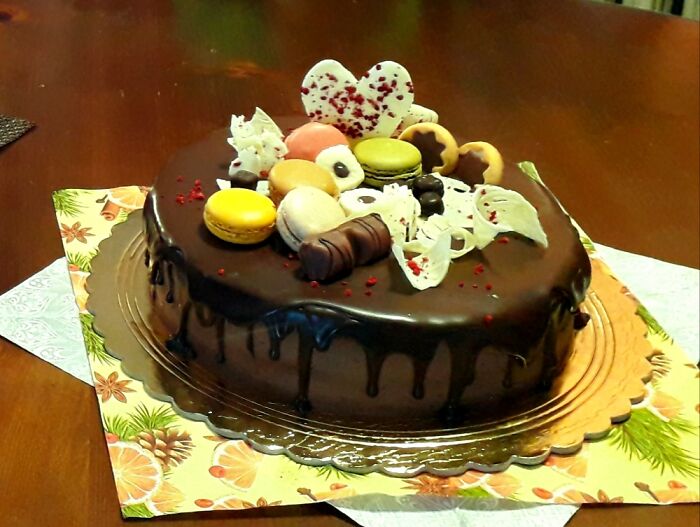 The Chocolate Rasberry Cake I Made For My Grandma