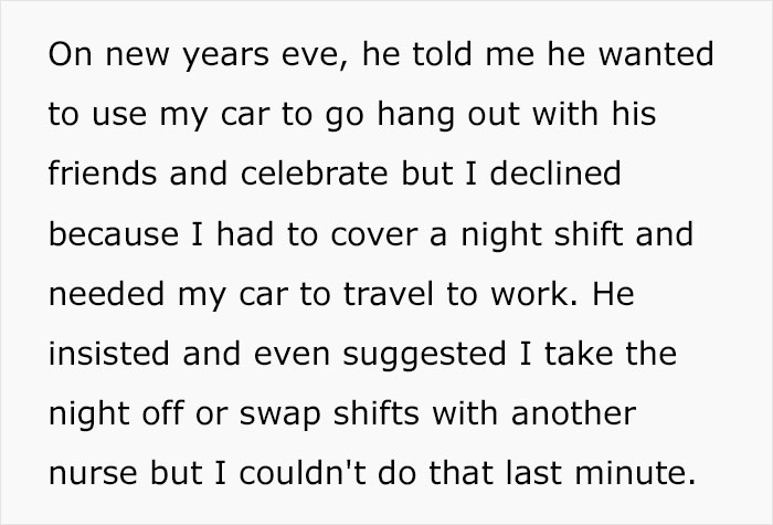 A Nurse Contacted The Police After Her Partner Took Her Car To Celebrate New Year&rsquo;s Eve Before Her Upcoming Shift