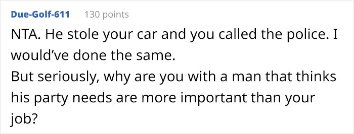 A Nurse Contacted The Police After Her Partner Took Her Car To Celebrate New Year&rsquo;s Eve Before Her Upcoming Shift
