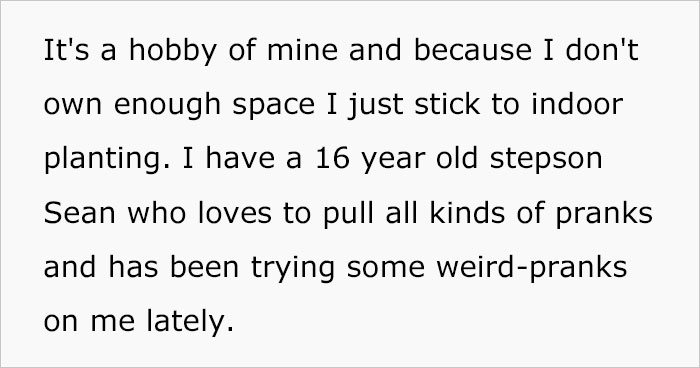 16 Y.O. Stepson Deliberately Waters His Stepdad&rsquo;s Plants With Bleach, Stepdad Cancels Their Family Trip To Discipline Him