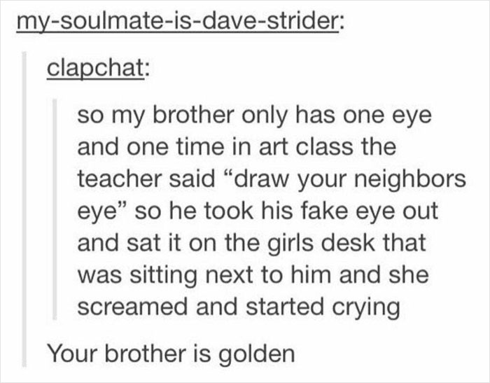 Hope He Didn't Get Detention