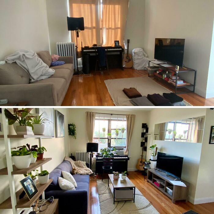 Feb 2020 To July 2020. I Wanted To Make My 650sq Ft Apartment A Place I Can Actually Feel Comfortable During The Quarantine! (Excuse The Laundry On The Floor) - Astoria, NY