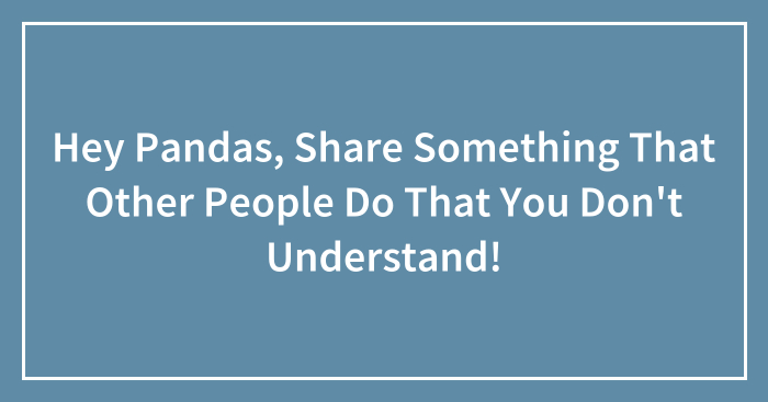 Hey Pandas, Share Something That Other People Do That You Don’t Understand! (Closed)