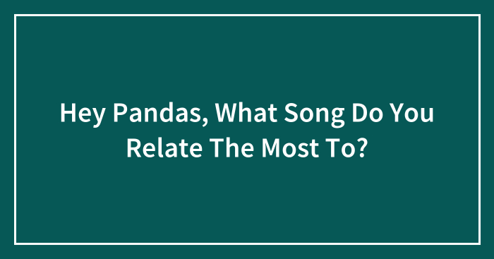Hey Pandas, What Song Do You Relate The Most To? (Closed)