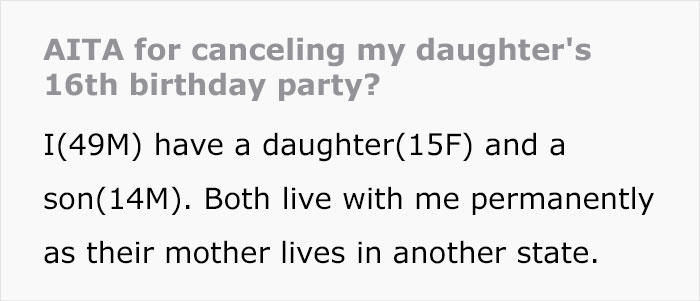 Father Cancels Daughter's Sweet 16 After She Doesn't Stick To Her Promises, Family Drama Ensues